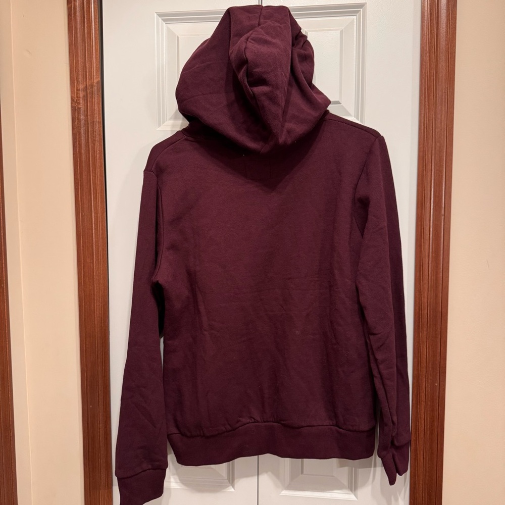 Doublju burgundy Hoodie with White strings Women’… - image 2